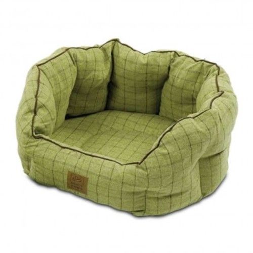 House of Paws Tweed Oval Snuggle, XXL, Green