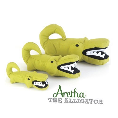 Beco Pets Soft Toy - Aretha the Alligator made from Recycled Plastic Bottles - Toy for Dogs with Squeeker - S